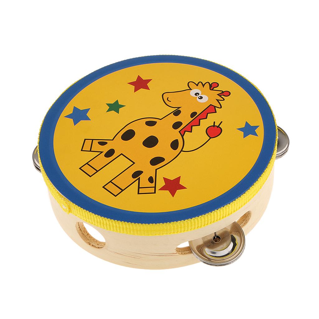 Musical Instrument Kids - Holz-Tamburin Kleine Handperkussion Großpackung Trommel-Spielzeug Kinder-Musikinstrument