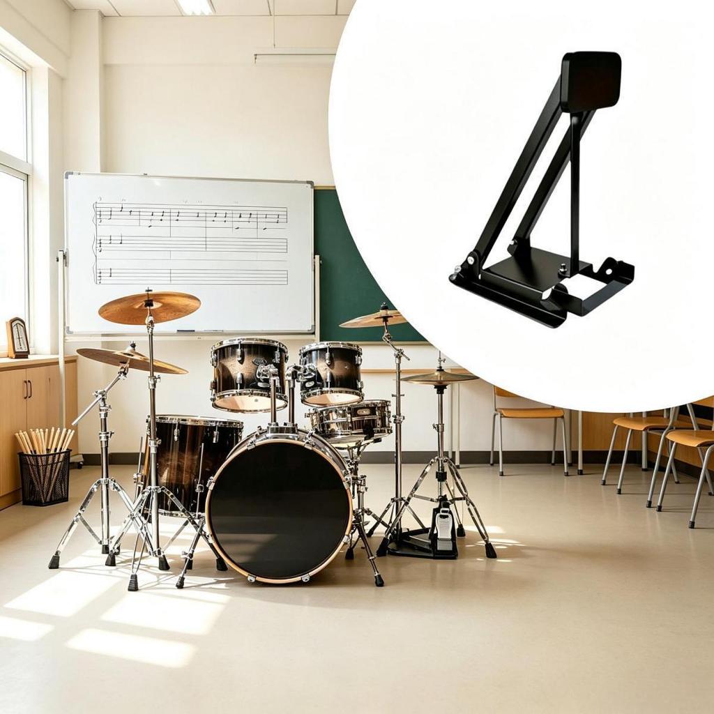 Musical Instrument Drum - Kompaktes gepolstertes Bassdrum-Übungspedal, schwarz, geräuscharmes Drum-Übungspad,