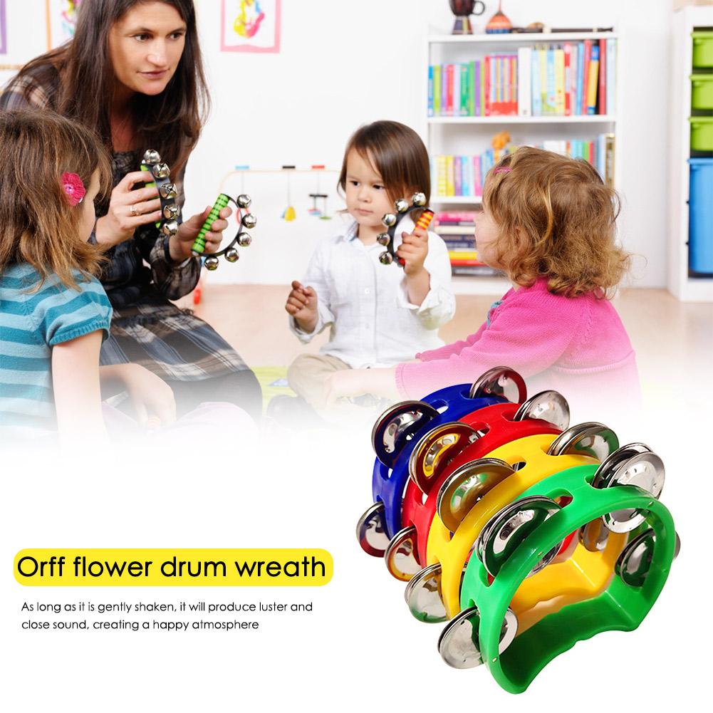 Musical Instrument Kids - 4 Stück Tamburin Jingles Rassel Glocke