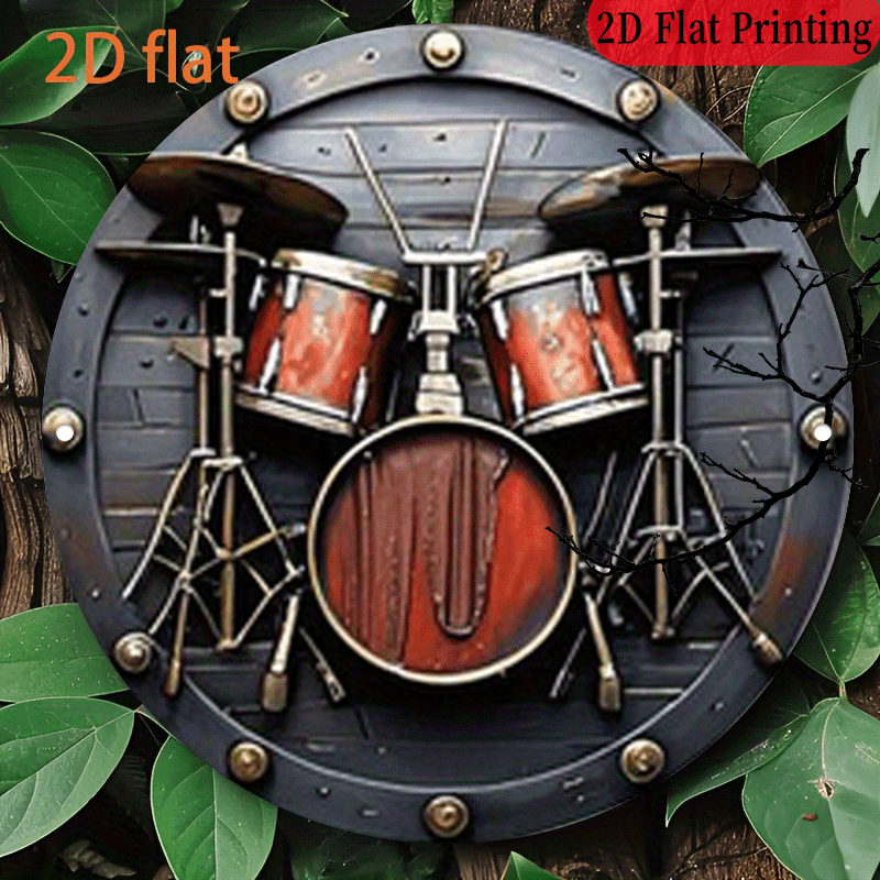 Musical Instrument Drum - 2D flach, 1 Stück, 20,32 x