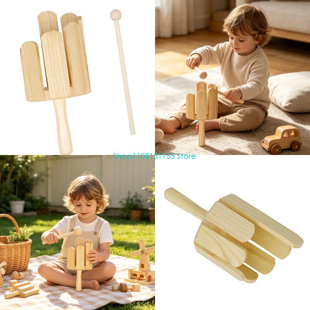 Musical Instrument Kids - K0EF Abwechslungsreiches Rhythmus-Schlaginstrument aus Holz mit