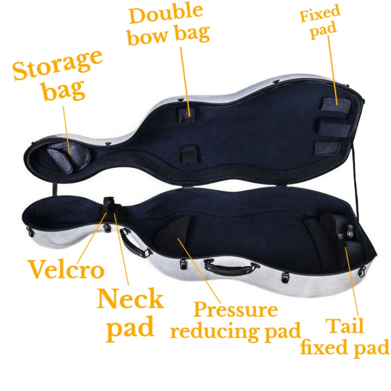 4/4 Carbon Fiber Cello Fall Kr – Musical Instrument Cello Bewertung und Preis