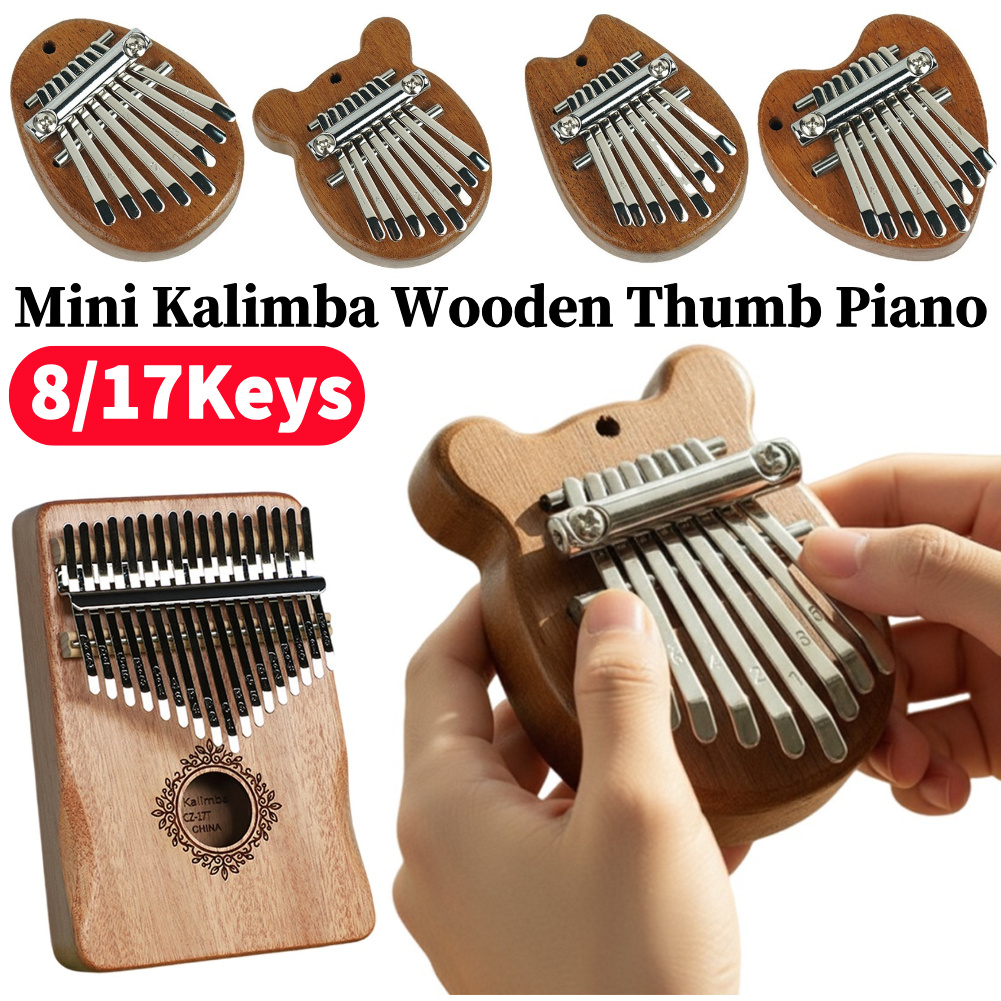 8/17-Tasten Mini Holz-Kalimba  – Musical Instrument Kids Bewertung und Preis