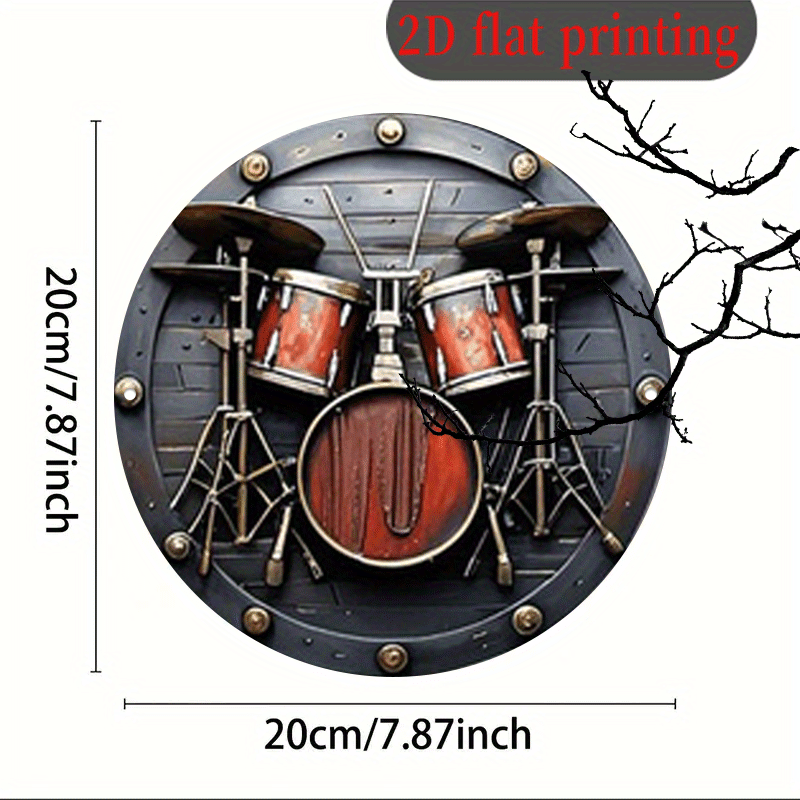 2D flach, 1 Stück, 20,32 x 20, – Musical Instrument Drum Bewertung und Preis