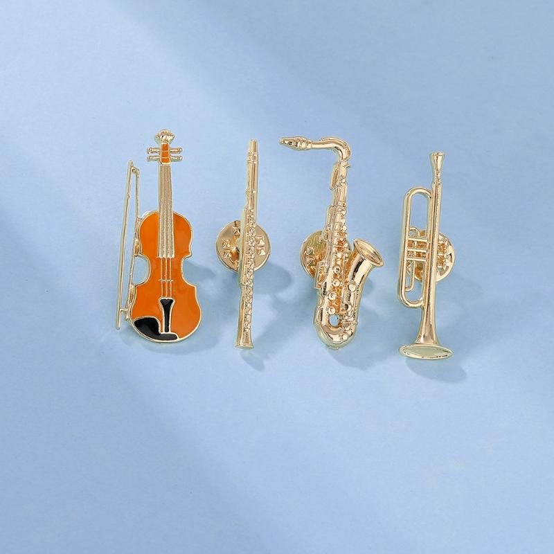 Geigenförmige Goldene Ansteckn – Musical Instrument In Orchestra Bewertung und Preis
